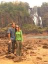 Us on the beach at the island under the Falls.